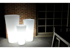 Oplaadbare Bloempot Rond 60 cm LED RGB incl. Afstandsbediening - Funnylights Gengar Tuinlamp