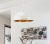 Hanglamp Wit met Gouden Binnenkant 60 cm - Scaldare Lucano