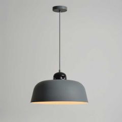 Hanglamp Modern Grijs Rond Aluminium - Valott Jaana