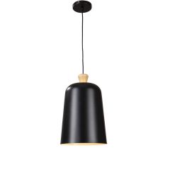 Hanglamp Zwart Aluminium met hout - Valott Eliisa