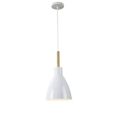 Hanglamp Modern Wit Rond Aluminium en Hout - Valott Pirkko