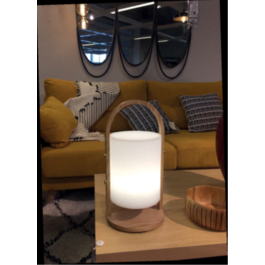Grillig Bloeden stortbui Oplaadbare Lamp LED RGB hout design 37cm funnylight